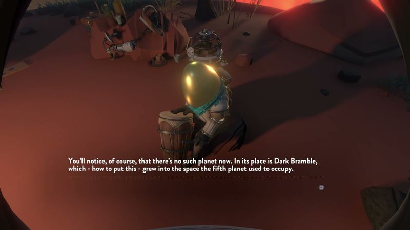 In-game plate for Chert: 'I found something!' menu topics