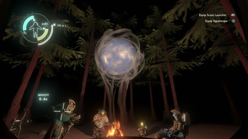 In-game plate for Gabbro: ending campfire dialogue