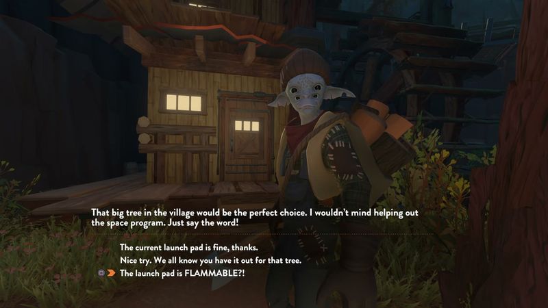 In-game plate for Marl: village dialogue