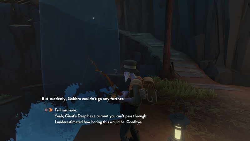In-game plate for Spinel: village dialogue