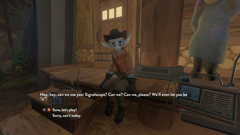 In-game plate for Tephra: village dialogue