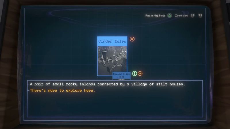 In-game plate for DLC ship log: River Lowlands — Burned Slide Reel