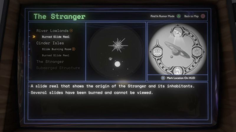In-game plate for DLC ship log: Cinder Isles — Slide Burning Room