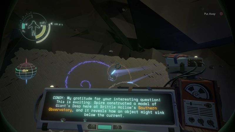In-game plate for Brittle Hollow: Southern Observatory