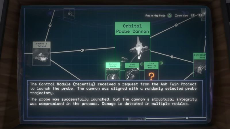 In-game plate for Orbital Probe Cannon Launch Module: Cannon components