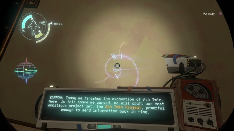 In-game plate for Ash Twin Project: Excavation of Ash Twin wall