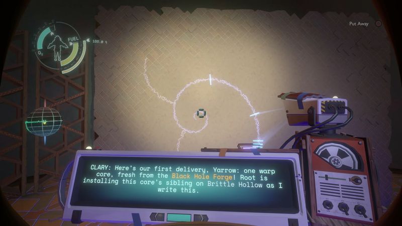 In-game plate for Ash Twin: Brittle Hollow Tower conversation