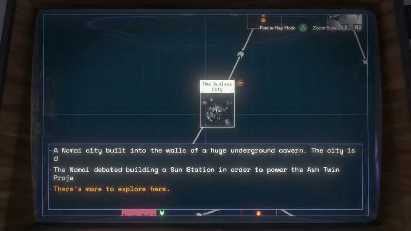 In-game plate for Ember Twin Sunless City: hidden-building scroll