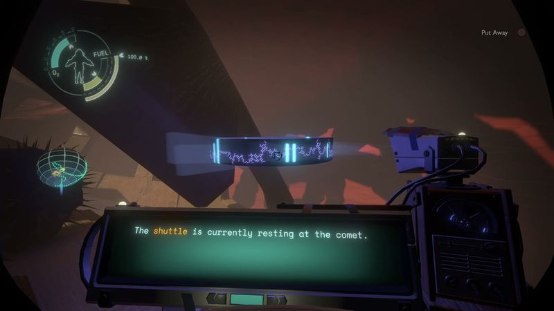 In-game plate for Ember Twin Gravity Cannon: controls + shuttle state