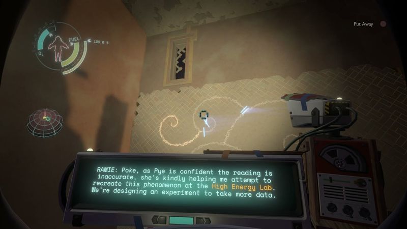 In-game plate for Ember Twin High Energy Lab: experiment writings and readouts