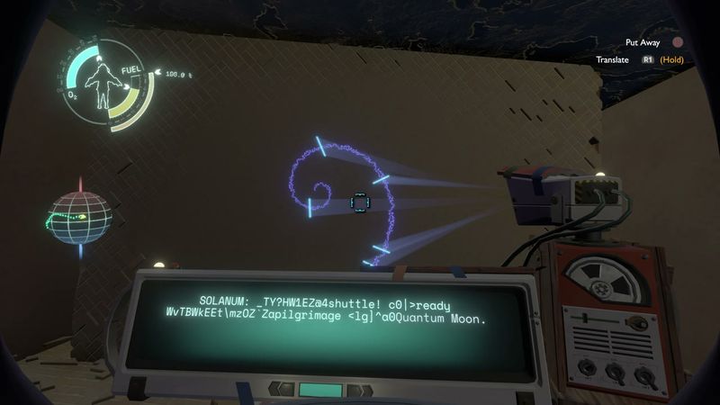 In-game plate for Brittle Hollow Gravity Cannon: Solanum pilgrimage conversation