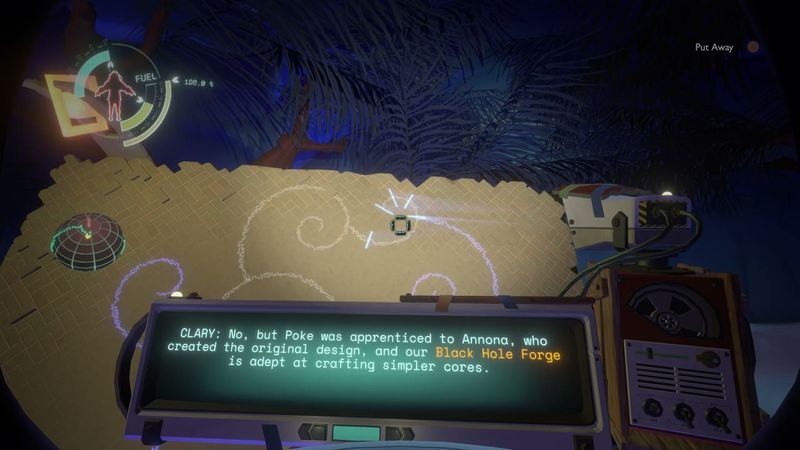 In-game plate for Brittle Hollow Black Hole Forge: Core delivery