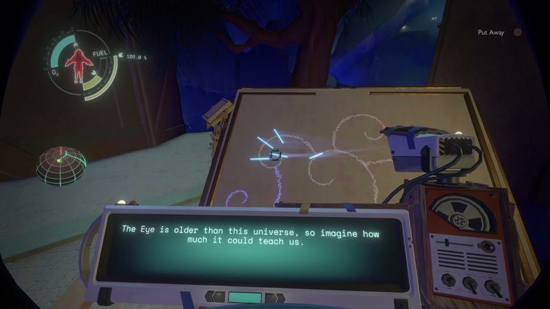In-game plate for Brittle Hollow Eye Shrine District: What is the Eye