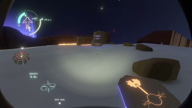 In-game plate for Brittle Hollow Northern Glacier: dynamic warp-platform readout