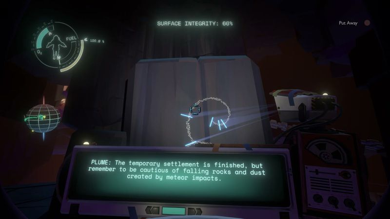 In-game plate for Brittle Hollow Old Settlement: Entrance text