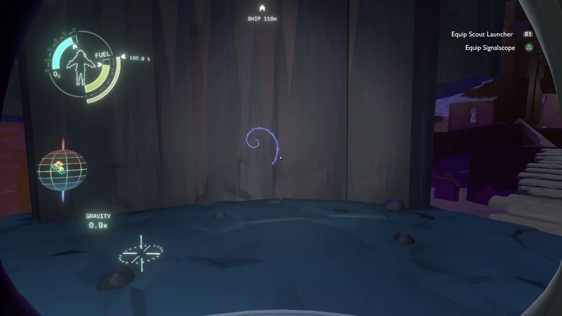 In-game plate for Brittle Hollow Old Settlement: Vessel-crash recording