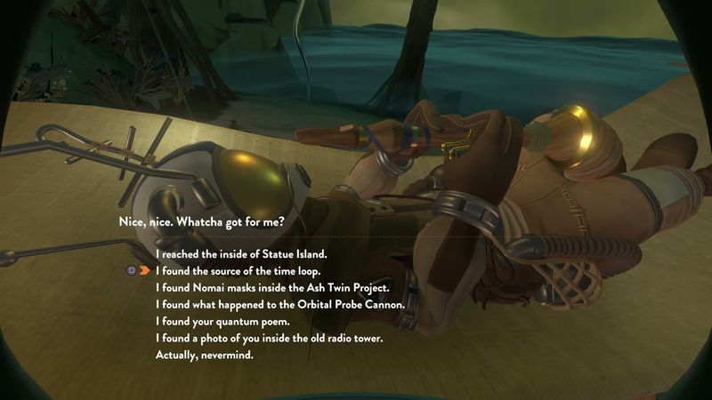 In-game plate for Traveler dialogue arcs