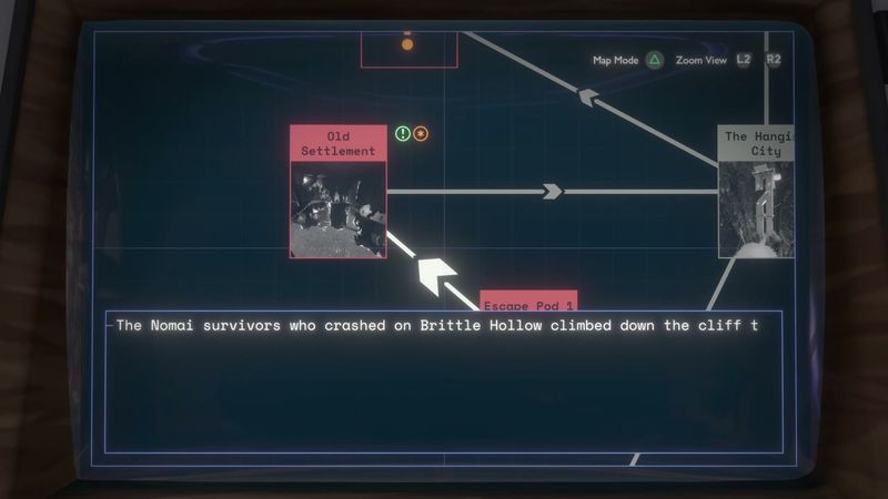 In-game plate for Brittle Hollow: Old Settlement