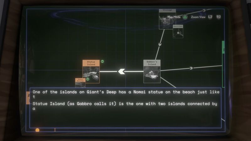 In-game plate for Giant's Deep: Statue Island