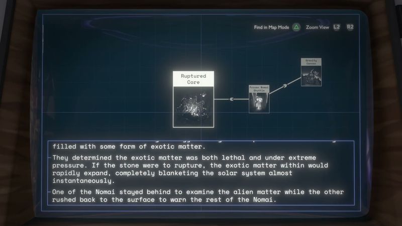 In-game plate for Interloper: Frozen Nomai Shuttle