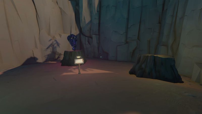 In-game plate for Museum placard: the moving rock (Museum Shard exhibit)