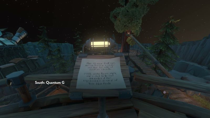 In-game plate for Trailhead placard: South — Quantum Grove Crater
