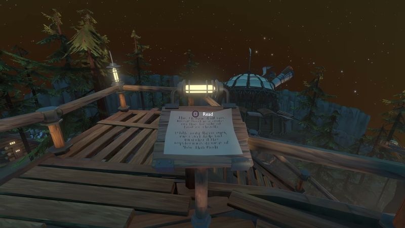 In-game plate for Trailhead placard: East — Nomai Ruins