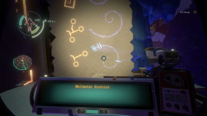 In-game plate for Hanging City district sign: Meltwater District