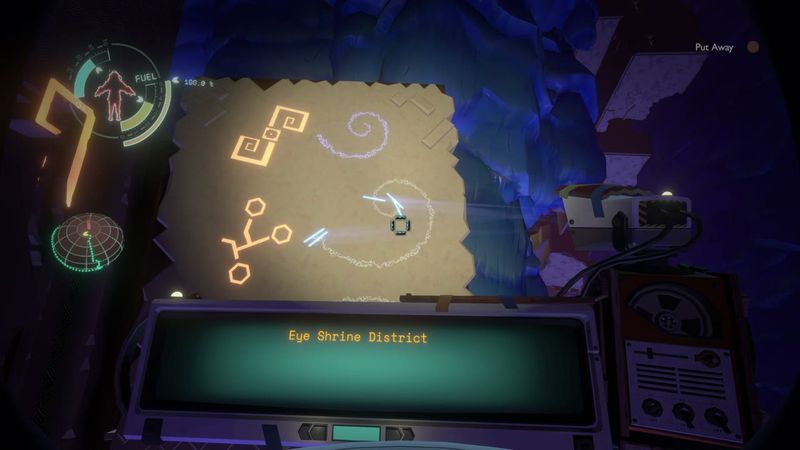 In-game plate for Hanging City district sign: Eye Shrine District